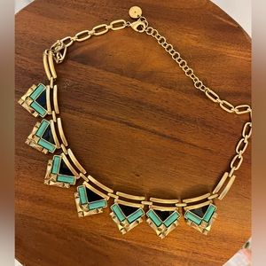 Stella & Dot Turquoise Zia Pyramid Statement Necklace